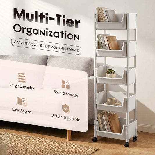 📦🪜 Slim Rolling Cart – 50% OFF! ✨ Slide-Into-Gaps, Clutter Killer ✨