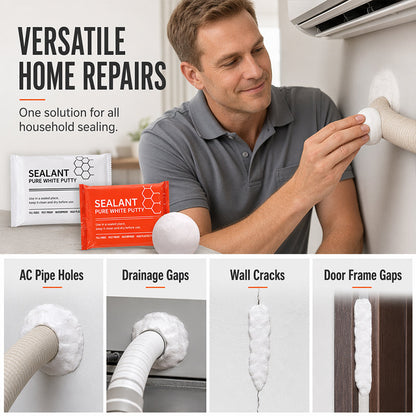 🎉 2026 Sale — Over 20,000 Sold! 🧱 Wall Hole Sealing Clay – Seal AC Pipe Gaps, Block Bugs & Moisture! 🏠