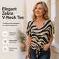 🌷 2026 Summer Sale 50% OFF ☀️👚 Zebra Knot Tee – Wild Print, Waist-Defining Tie ✨