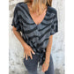 🌷 2026 Summer Sale 50% OFF ☀️👚 Zebra Knot Tee – Wild Print, Waist-Defining Tie ✨