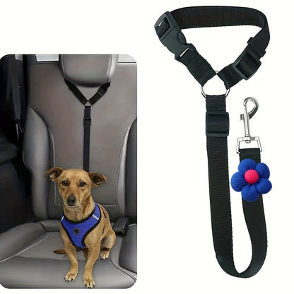 🎉 2026 Sale — Over 26,000 Sold! 🐕 2-in-1 Car Safety & Walk Leash – Headrest Mount, No Seatbelt Buckle Needed! 🚗