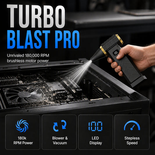 🎉 2026 Sale — Over 32,000 Sold! 💨 180,000 RPM Turbo Blower & Vacuum – Blow Away Dust, Suck Up Dirt, One Tool Does Both! ✨
