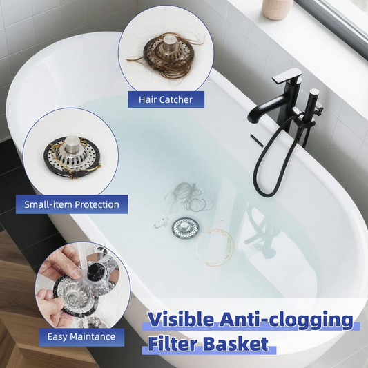 🎉 2026 Sale — Over 58,000 Sold! ⛲ Plug & Strain in One – No More Clogged Sinks or Lost Stopper! 🌊