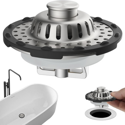 🎉 2026 Sale — Over 58,000 Sold! ⛲ Plug & Strain in One – No More Clogged Sinks or Lost Stopper! 🌊