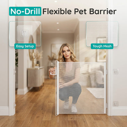 🎉 2026 Sale — Over 26,000 Sold! 🐾 No-Drill Mesh Pet Gate – Damage-Free Setup, Scratch-Resistant, Perfect for Stairs & Doorways! ✨