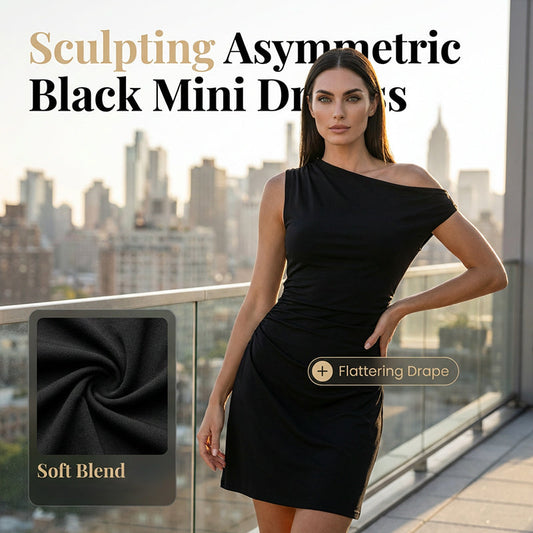 🎉 2026 Sale — Over 31,000 Sold! 💃 One-Shoulder Ruched Mini Dress – Flattering Side Ruched Contour for Any Cocktail Party! ✨