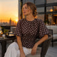 🎉 2026 Sale — Over 19,000 Sold! 🌸 Polka-Dot Top – Fitted Waist, 3/4 Sleeves – Effortless Style from Desk to Dinner! ✨