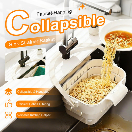 🎉 2026 Sale — Over 34,000 Sold! 🧺 Collapsible Faucet-Hanging Sink Strainer Basket – Wash, Drain & Store Sponges – Hands-Free, Compact Design! ✨