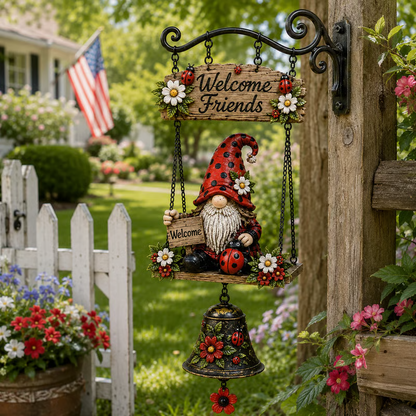 🎉 2026 Sale — Over 23,000 Sold! 🔔 Gnome Welcome Doorbell – Wind Chime Doorbell, Melodic Bell, Weatherproof Zinc Alloy – Charming Garden Greeter! 🏡