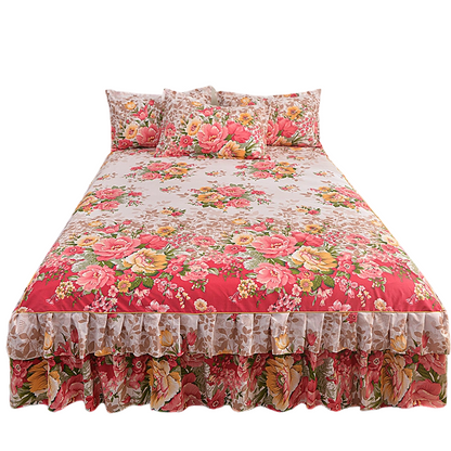 🎉 2026 Sale — Over 14,000 Sold! 🌸 Floral Ruffled Bed Skirt Set – Elegant Ruffles Hide Under-Bed Clutter, Vibrant Colors Stay Bright Wash After Wash! ✨