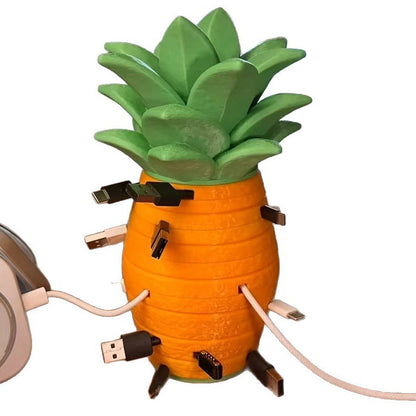 🎉 2026 Sale — Over 8,000 Sold! 🍍 Creative Pineapple Cable Organizer – Stackable 3D-Printed Hub, Tames Tangled Cables in Style! ✨