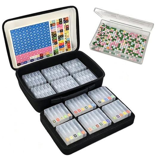 🎉 2026 Sale — Over 9,000 Sold! 💎 Diamond Art Storage Container – 32/64 Grids, No More Mixed-Up Beads – Stay Organized, Craft Faster ✨
