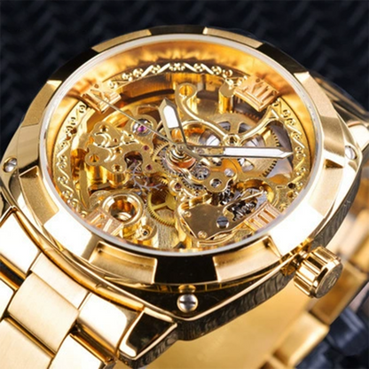 🎉 2026 Sale — Over 14,000 Sold! ⌚ Skeleton Automatic Watch – See The Movement, Feel The Craft – Self-Winding, Gold-Tone, Dress-Casual Style for Every Occasion 💼