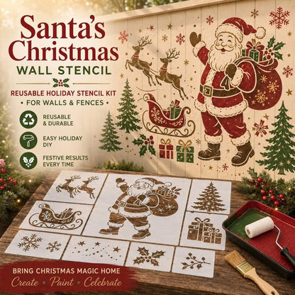 🎄 LIMITED-TIME 50% OFF ⚡ DIY Garden Painting Stencils — Reusable Festive Designs for Walls & Fences