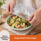 💰UP TO 50% OFF!🍲🔄 No more plastic wrap fights — these stretch-fit covers seal any bowl instantly. Fits round, square, even odd shapes. BPA-free, microwave-safe, and keeps food fresh longer. ⏳