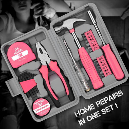 🎉 2026 Sale — Over 23,000 Sold! 🔧 24-Piece Household Tool Kit – Hammer, Screwdriver, Pliers, Tape Measure & Bits – All in One Storage Case – Ready for Any DIY Fix ✨