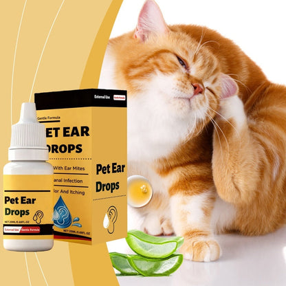 ⏳LIMITED‑TIME 50% OFF!✨Pet Ear Drops for Dogs & Cats, Natural Extracts Ear Wax Removal, Itch Relief Soothing Ear Care Solution 🐶🐱👂