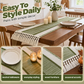 🎉 2026 Sale — Over 9,000 Sold! 🏠 Plain table runner? Yawn. This one brings texture, warmth, and that boho touch — tassels, woven details, and style that makes any table feel intentional. ✨