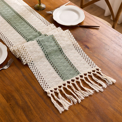 🎉 2026 Sale — Over 9,000 Sold! 🏠 Plain table runner? Yawn. This one brings texture, warmth, and that boho touch — tassels, woven details, and style that makes any table feel intentional. ✨