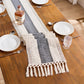 🎉 2026 Sale — Over 9,000 Sold! 🏠 Plain table runner? Yawn. This one brings texture, warmth, and that boho touch — tassels, woven details, and style that makes any table feel intentional. ✨