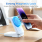 📱🔥50% OFF! 3‑in‑1 Foldable Magnetic Wireless Charging Stand, 15W Fast Charge With Night Light ✨