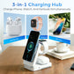 📱🔥50% OFF! 3‑in‑1 Foldable Magnetic Wireless Charging Stand, 15W Fast Charge With Night Light ✨