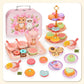 🔥HOT SALE 50% OFF! 🦄☕️ Tea parties are serious business — 17 desserts, 4 cups, a teapot, and a rainbow castle. Safe, non-toxic, and portable. Let the imagination pour. ✨
