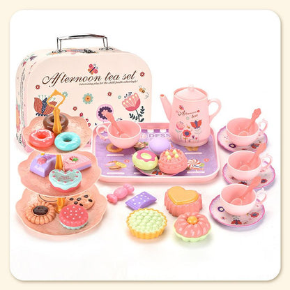 🔥HOT SALE 50% OFF! 🦄☕️ Tea parties are serious business — 17 desserts, 4 cups, a teapot, and a rainbow castle. Safe, non-toxic, and portable. Let the imagination pour. ✨