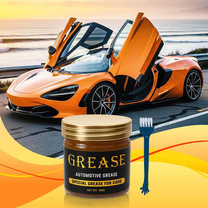 ⚡LIMITED‑TIME 50% OFF!✨Multi‑Purpose Automotive Grease with Brush, Anti‑Rust Lubricant for Door Hinges Sunroof Tracks, Squeak Noise Reduction 🚗