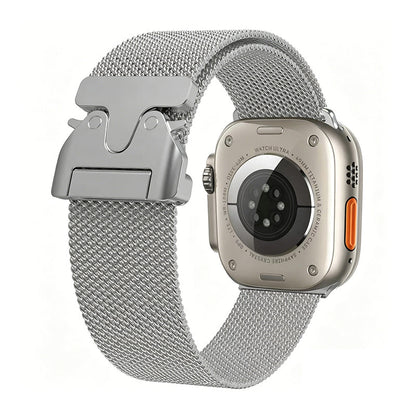 ⚡50% OFF!✨Stainless Steel Mesh Watch Band, Secure Clasp Breathable Woven Strap for Smartwatch Replacement 🕒