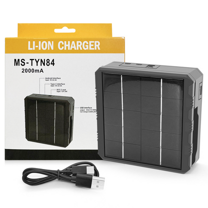 🎉 2026 Sale — Over 29,000 Sold! ☀️🔋 Charge up to 4 lithium batteries with solar power — 26650, 21700, 18650, and more. USB output for devices, built‑in LED, and ready for camping, travel, or emergencies. 🏕️
