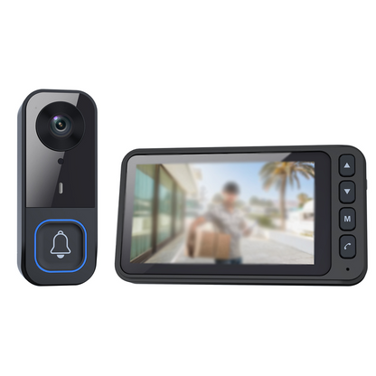 🆕NEW ARRIVAL 50% OFF! 🎁📹 Wireless video doorbell with a 7-inch screen — no WiFi, no app, just plug in and see who's at the door. 170° wide view, two-way audio, and weatherproof. 🏠