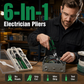 🔥HOT SALE 50% OFF! 🛠️⚡ Stop juggling five different tools — this 6-in-1 pliers strips, cuts, grips, shears, and tests. One tool, six jobs, zero clutter. The electrician's compact sidekick. ✨