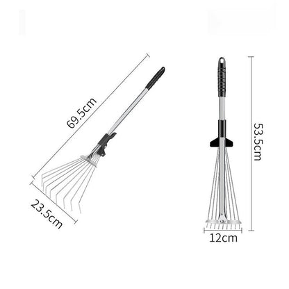 🔥 25,000+ SOLD! Must-Have of the Year!🍂🌿 Stop bending over to rake leaves — this telescopic lawn rake reaches farther, adjusts to your height, and works tight corners. Yard cleanup just got easier on your back. ✨