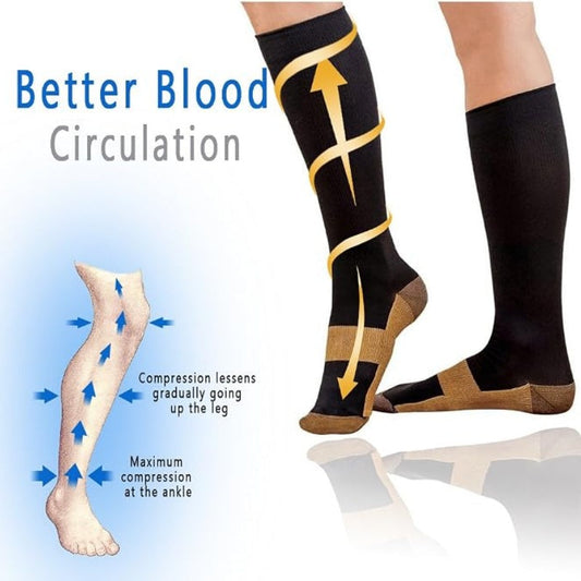🔥BUY 1 GET 1 FREE! 🧦💪 Tired of achy, swollen legs? Graduated compression socks improve circulation, reduce fatigue, and keep you going all day — whether you're standing, flying, or training. 👣
