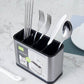 🎉 2026 Sale — Over 14,000 Sold! 🍴✨ No more jumbled cutlery — this 4‑compartment holder keeps forks, knives, spoons, and chopsticks neatly separated. Drainage base, compact footprint, and a sleek stainless look. 🏠