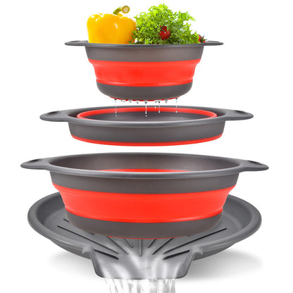 🎉 2026 Sale — Over 12,000 Sold! 🥗🍝 3 collapsible colanders, one draining base — rinse, drain, and store without the cabinet clutter. Compact, colorful, and ready for any meal. 🏠