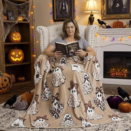 🎉 2026 Sale — Over 14,000 Sold! 👻🎃 Cute ghost print blanket — soft, snuggly, and perfect for fall nights on the couch. Stay warm, stay festive, stay cozy. 🛋️