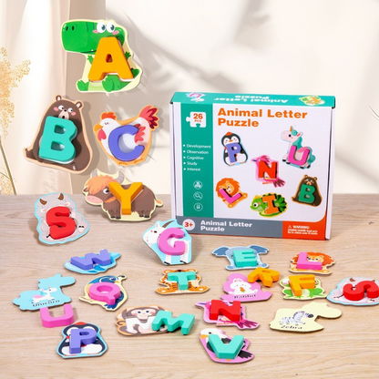 🎉 2026 Sale — Over 21,000 Sold! 🧸🔤 Learning the alphabet? This wooden matching toy makes it hands‑on and fun — 26 letters, cute animal illustrations, and chunky pieces perfect for little hands. 🌟