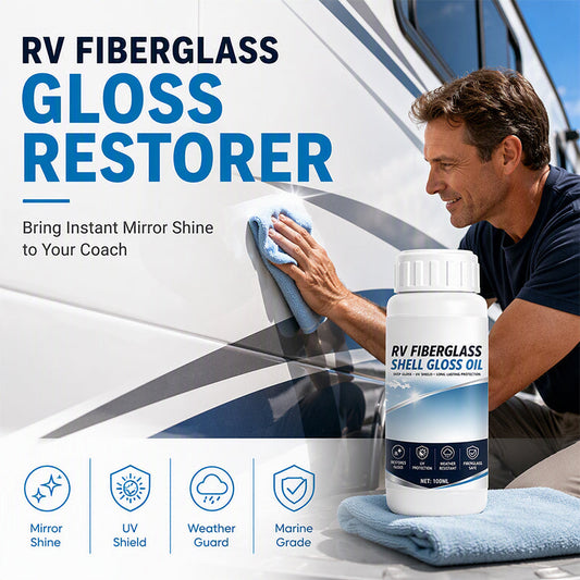 🚐 LIMITED-TIME 50% OFF ✨ RV Fiberglass Gloss Restorer — Brings Back Deep Shine & UV Protection