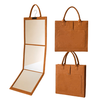🎉 50% OFF NOW! 🪞 Portable Folding Full-Length Mirror – Clear Reflection, Folds into a Bag, Wall Hanging for Dorm & Travel ✨m & Travel