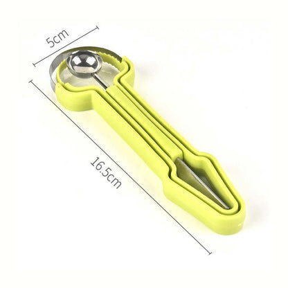 🍈 LIMITED-TIME 50% OFF ✨ 3-in-1 Fruit Prep Tool — Melon Baller, V-Carver & Pulp Separator, 430 Steel