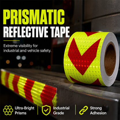 🚧 LIMITED-TIME 50% OFF ✨ High-Visibility Arrow Reflective Tape — Prismatic, 3x Brighter, All-Weather