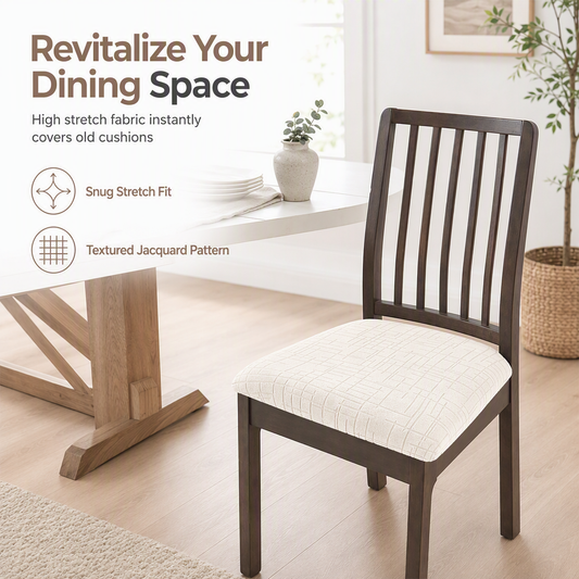 🪑 LIMITED-TIME 50% OFF ✨ Elastic Dining Chair Seat Cover — Snug-Fit, Stain-Resistant, Stylish