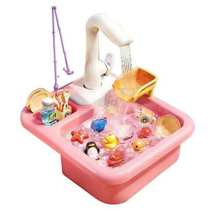 🚰 LIMITED-TIME 50% OFF 🧸 Kids Play Sink Toy — Real Running Water, 7-in-1 Sensory Fun