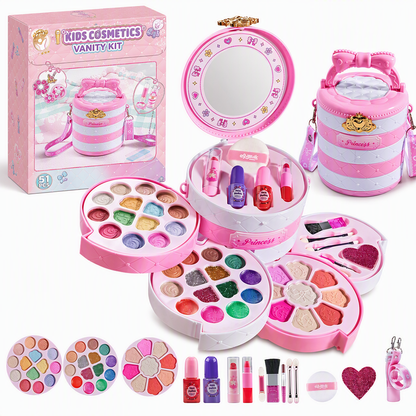 👑 LIMITED-TIME 50% OFF 🎀 Washable Princess Makeup Set — Fun, Portable & Easy to Clean