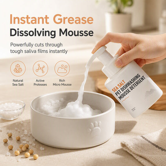 🐾 LIMITED-TIME 50% OFF 🧼 Pet Dishwashing Mousse — Instant Grease Dissolving, Lick-Safe Formula