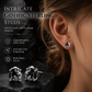 🖤 LIMITED-TIME 50% OFF! ✨ 1 Pair of Silver Tone Gothic Vine Pattern Round Stud Earrings – Mysterious, Hypoallergenic, Lightweight ✨