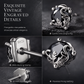 🖤 LIMITED-TIME 50% OFF! ✨ 1 Pair of Silver Tone Gothic Vine Pattern Round Stud Earrings – Mysterious, Hypoallergenic, Lightweight ✨