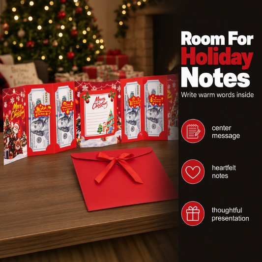 ❄️ Xmas Early Bird: 50% OFF Festive Cash Gift Holder!